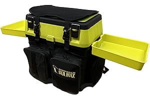 HUNTER PRO Roddarch Sea Fishing Seat Box with Side Trays and Back Pack Converter
