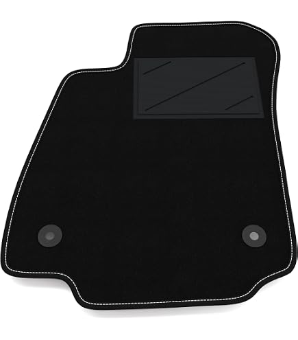 Tappetini Auto Su Misura SPRINT03410 - Compatibili Con Opel Mokka (2012-2016), Mokka X (2016+), Chevrolet Trax (2013+) - In Moquette Antiscivolo, Colore Nero Con Bordatura Grigia