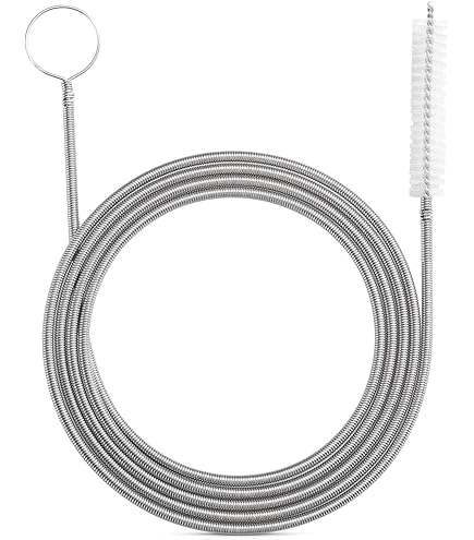 Volhuluk 8 stuks reinigingsborstels voor afvalwaterkanalen, 60 cm, 45 cm, afvoerreinigingsborstel, flexibele afvoerreinigingsborstel, afvoerborstel met 8 haken, afvoerborstel
