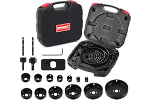 HYCHIKA BETTER TOOLS FOR BETTER LIFE HYCHIKA Seghe per Trapano 19 Pezzi, Ø19mm-152mm, Profondità di Taglio Massima: 25mm, Per Forare Legno, PVC e Plastica