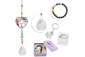 ACTLATI Rainbow Pet Bridge Memorial Gifts Set with Crystal Suncatcher Pet Memorial Wind Chime, Pet Memorial Bracelet, Sympathy Card - Lovely As Cat or Dog Memorial Gifts, Pet Remembrance Gifts(Purple)