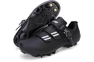 Treer Cycling Shoes Mens Womens, 2024 Mountain Bikes Shoes with SPD Cleats Unisex Cycle Shoes Road Bikes Shoes for Men Lady Spin Bike Shoes for Outdoor Indoor 5 UK to 10 UK