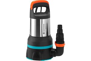 Gardena dränkbar pump för rent/smutsigt vatten 19500 Aquasensor: Kapacitet 19 500 l/h, Aquasensor, dränering ner till 1 mm, f
