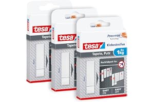 tesa Powerstrips Tapet & Puts - 1 kg - 3 x 6 dubbelsidiga tejpbitar