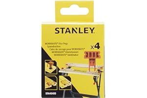 STANLEY STA40400-XJ - Fijaciones para el banco de trabajo: elementos de sujeción para Black+Decker Workmate WM100, WM825, WM550, WM536 y WM301.
