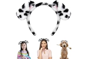SIOTMERA Dog Ears Adults Animal Ears Headband Halloween Dog Ears Costume for Kids Adult Makeup Washing Cosplay Animals Party 1-4Pack