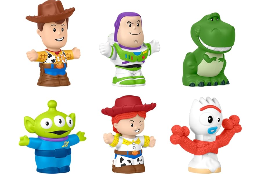 Fisher-Price Little People Toddler Toys Disney Pixar Toy Story Figure Set, 6 Characters for Preschool Pretend Play Kids Ages 18+ Months, JLM24