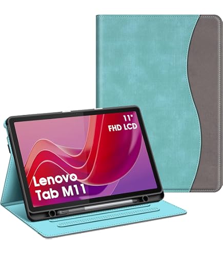 Housse étui Lenovo Tab M11 2024 - Coque Protection Avec Réveil Auto - Fleur Rose - Smart Cover Tablette