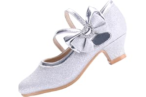 EIGHT KM EKM7018 Scarpe Eleganti per Ragazze con Tacco Alto Mary Jane Princess Scarpe con Pompa per Feste di Nozze Scarpe Illuminanti per Bambini Toddler