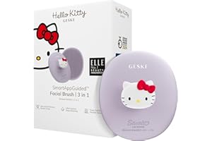 GESKE x Hello Kitty | Spazzola per il viso SmartAppGuided™ | 3 in 1 | Spazzola per la pulizia del viso | Spazzola per la pulizia | Spazzola per il viso in silicone | Pulizia della pelle e viso