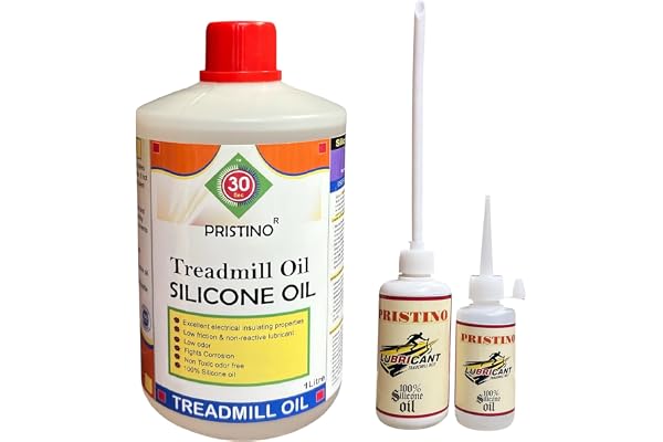 PRISTINO Pure Silicone Treadmill Lubricant Oil (1Ltr) for Belt/High Viscosity I Non Toxic Odor Free