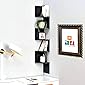 Furniture Cafe Zigzag Corner Wall Mount Shelf Unit/Racks and Shelves/Wall Shelf/Book Shelf/Wall Decoration (Dark Brown)