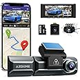 AZDOME Caméra de Voiture Triple 1440P+1080P+1080P, GPS, WiFi, Surveillance de Parking, Night Vision, G-Capteur, WDR, Détectio