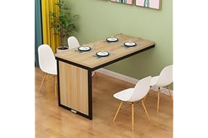 FENGSHOUU Wielofunkcyjny stół ścienny, drewniany, składany stół kuchenny, montowany na ścianie, stół barowy, składany, na ścianę, biurko, stolik ścienny, biurko pod komputer, oszczędność miejsca, 10 kolorów