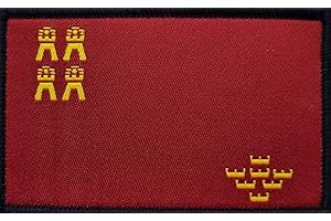 MateyCo Parche con Velcro Murcia,Tejida oficial 8 cm x 5 cm para Mochila, Chaleco, Gorras. Parche para Ropa Militar y Motera (Murcia)