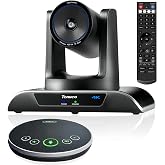 Tenveo 4K PTZ Conference Camera System with Bluetooth Speaker, 3X Optical Zoom, AI Tracking, USB 3.0/HDMI, 93&deg; Wide Angle - G