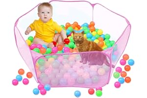 YAGOSODEE Pet Playpen Hamster Cages Baby Guinea Pig Play Pen House Dog Cat Playpen Fence Portable Small Animal Cage Indoor Rabbit Cage Tent Pink Outdoor for Hamster Chinchillas and Guinea-Pigs (Pink)