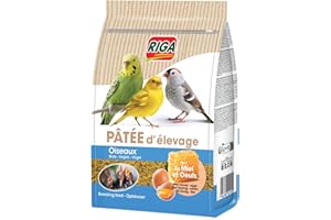 Riga - Pâtée d'Élevage pour Oisillons - Aliment Complémentaire aux Oeufs, Céréales, Miel, Graines et Protéines Végétales pour la Reproduction - 500 g