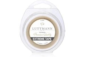 LUTTMANN® Extreme Tape - 12 mm Premium Quality Extreme Hold nastro adesivo Lace front trasparente per sistemi di capelli, parti di capelli, parrucche, Toupets & Extensions