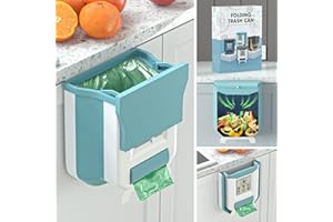 Gintan faltbarer hängender mülleimer mit Deckel küche camping, Faltbare Mülleimer Küche Abfalleimer Aufhängbarenzum Küchenabfalleimer für küche/camping/Auto/Bad/Büro/Schlafzimmer