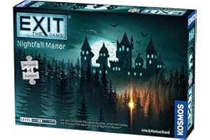 Thames & Kosmos EXIT: Nightfall Manor, Escape Room Gra z 4 puzzlami, gry rodzinne na wieczór gier, gry planszowe dla dorosłych i dzieci, dla 1-4 graczy, od 10 lat