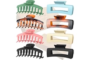 Kavya 8 Piezas de Pinzas pelo Grandes, Pinzas Para el Pelo Para Mujeres Para Cabello Grueso, Pinzas Antideslizantes Para el Cabello, Accesorios Para Peinados Para Mujeres y Niñas (10.5 cm)-A