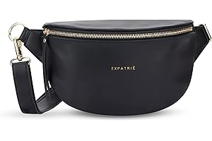 Expatrié Alice Small saszetka na brzuch damska - torba na pasek dla festiwalu, podróży i codziennego użytku z wegańskiej skóry - stylowa - wodoodporną, czarną, Einheitsgröße, Torba crossbody