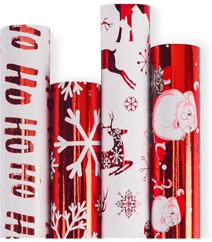 Aazon.co: RUSPEPA Christas Reversible Wrapping Paper Roll For Girls - View #14
