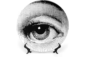 SKYRUG Lina Cavalieri - Piatto decorativo Fornase, da appendere alla parete, con staffa e speciale gancio a molla, stile 6,9 cm