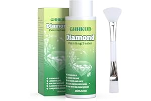 GHHKUD Sigillante per pittura con diamanti, 250 ml, sigillante fai da te con pennello, kit per pittura con diamanti 5D, accessori artistici con diamanti, tenuta permanente e lucentezza per pittura con