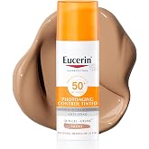Eucerin Sun Photoaging Control SPF 50+ with Medium Tone Color (50ml), 50+ Sun Face Cream with UVA/UVB Filters, Anti-Wrinkle F