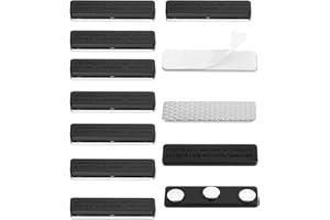 Yotlein 8 Pièces Aimants Moustiquaire, Clips Magnétiques pour Stores Occultants, Badges Magnétiques Adhésifs, Aimant Rideau, Mit 3 Neodym-Magneten, Pas Perçage, Schwarz