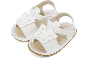 LACOFIA Baby Girls Sandals Infant Summer Shoes Anti-Slip First Walking Shoes