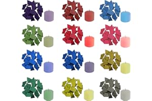 SUNSHINE SMILE Velas colorantes,Pigmento cera,Cera colorante vela,Colores teñido Velas,Creación Cera Vela Artesanía,Pigmento Velas Teñidas,Cera Fundido Colorantes (12 piezas)