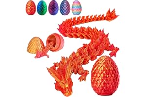 THRYVIEL Huevo de dragón impreso en 3D con dragón, misterioso dragón de impresión 3D, juguete de dragón impreso en 3D, regalo sorpresa de Pascua para niños y adultos