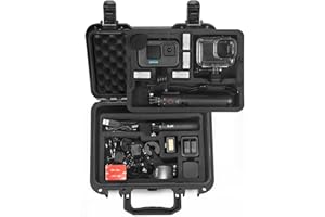 LEKUFEE Waterproof Hard Case Compatible with Gopro Hero 13/Gopro Hero 12/11/10/9/8/Media Mod/Gopro Volta/Creator Edition/Action Camera and Other Accessories(Case Only)