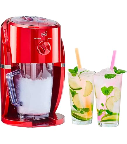 Manual Ice Crusher Machine - Hand Crank Ice Shaver For Cocktails, Slushies, Iced Coffee With 3 Textures, Built-in Stirrer & Spoon-672009