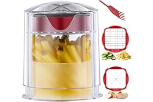 Caossuixin Potato Chipper,Professional Chip Cutter with 2 French Fry Cutter,Stainless Steel Vegetable Chipper and Fruit&Potato Slicer,Fast Chip Maker for French Fries - Kitchen Tools & Gadgets