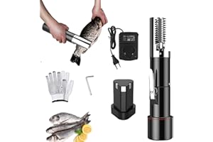 Mocoli Fischentschupper, Entschupper für Fisch Fischschuppen Entferner Elektrischer Fischschupper Universal Wiederaufladbar Schaber mit Intelligenter Schalter Wasserdicht