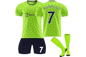 Generisch Fußball Trikot für Kinder No.7 Trikot, Hause/Auswärts Trikots Shorts Socken Set, Fussball Jersey Trikot Kinder/Erwachsene, Nr.7 Trikot Trainingsanzug für Junge Herren