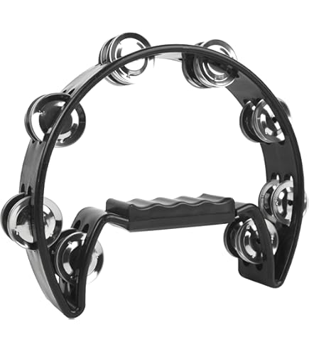 RHYTHM TECH TAMBOURINE- BLACK : Amazon.co.uk: Musical Instruments & DJ