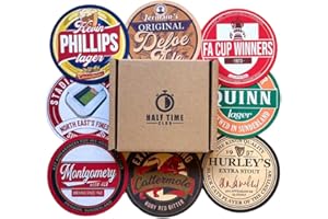 HALF TIME CLUB Sunderland Football Beer Mat Coasters - Perfect for a Gift or Present for Any Sunderland Fan (8-Pack)