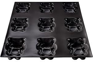 Flexipan Patisserie Moule Ourson – 9 Empreintes - Recettes Guimauve, Chocolat, Fruité - Gouter Maison - Accessoire Patisserie, Cuisine Qualité Professionnelle - Démoulage Facile - Nounours Enfant