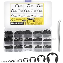 500 Anelli Di Sicurezza E-Clip - 14 Dimensioni M1.5-M15, Acciaio Manganese Nero - Foto 12