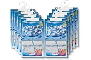 HUIFENGJIE Absorbeur D'humidité Placard 10x100g, Sac De Déshumidification Suspendu avec parfum, Sachets Anti Humidite, pour éliminer l'humidité et les mauvaises odeurs des armoires,Des chambres, Anti moisissure