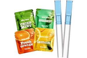 ‎EPICSOA ePicsoa 2er Set Rauchentwöhnung Atemstick - 12 Nikotinfreie Filter (Minze+Grüne Minze+Zitrone+Orange) - Zigarettenersatz Rauchfrei Hilfsmittel mit echtem Rauchgefühl - Milder Geschmack (Blau)