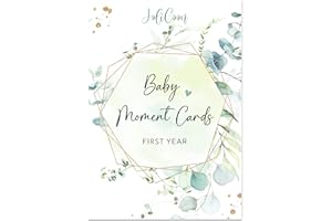 JOLI COON JoliCoon 40 Baby Milestone Cards Eucalyptus - Milestone Baby Cards - Baby Shower Gifts