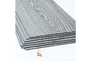 INMOZATA 36pcs/5.02㎡ Self Adhesive Floor Planks Lino Flooring with Grey Wood Effect Floor Tiles Self Adhesive 2.0 mm Thick for Kitchen Living Room and Bathroom Floor Planks(5.02㎡,Grey)
