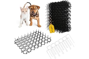 JUNUNDJING Tappetino Repellente per Gatti, 18 Pezzi Repellente per Gatti, 15x20cm Dissuasori per Gatti, Plastica Tappetino Anti Gatto, Anti Gatto Giardino