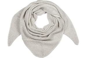 styleBREAKER Damen Großer Strick Dreieck Schal einfarbig meliert | Weiches warmes Winter Dreiecktuch | Strickschal aus Viskose Wolle für kuschlige Looks